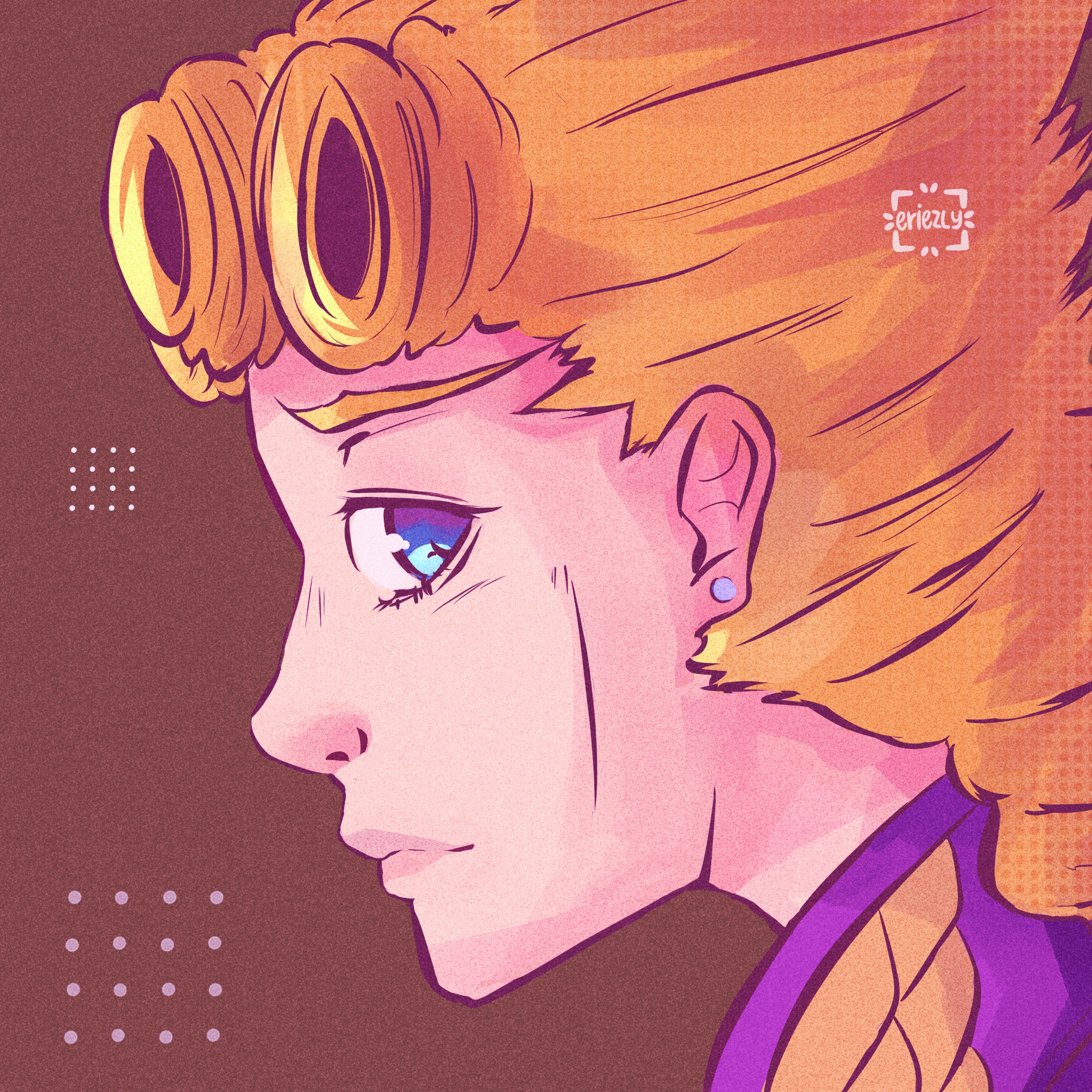 dibujo FanArt de Giorno por eriezly (oc de Amai)