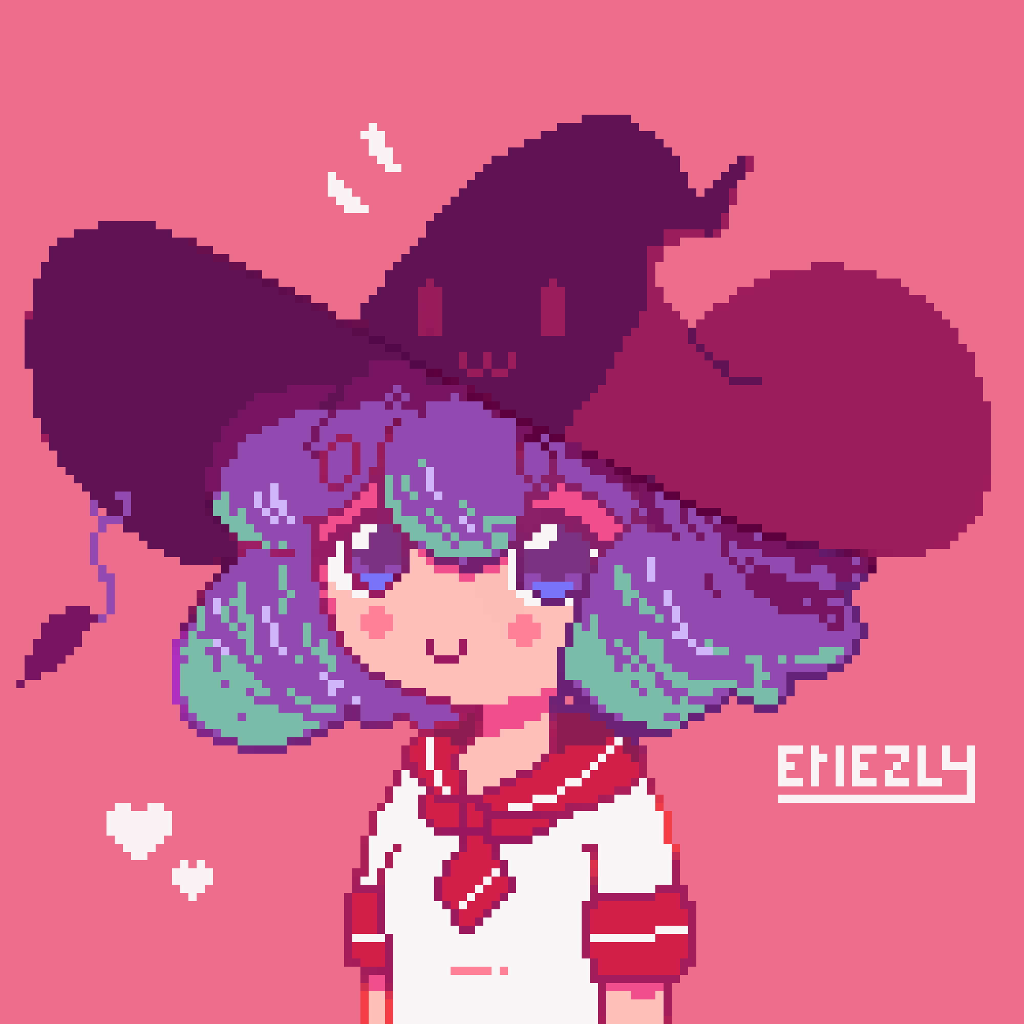 dibujo pixelart de Kely por eriezly
