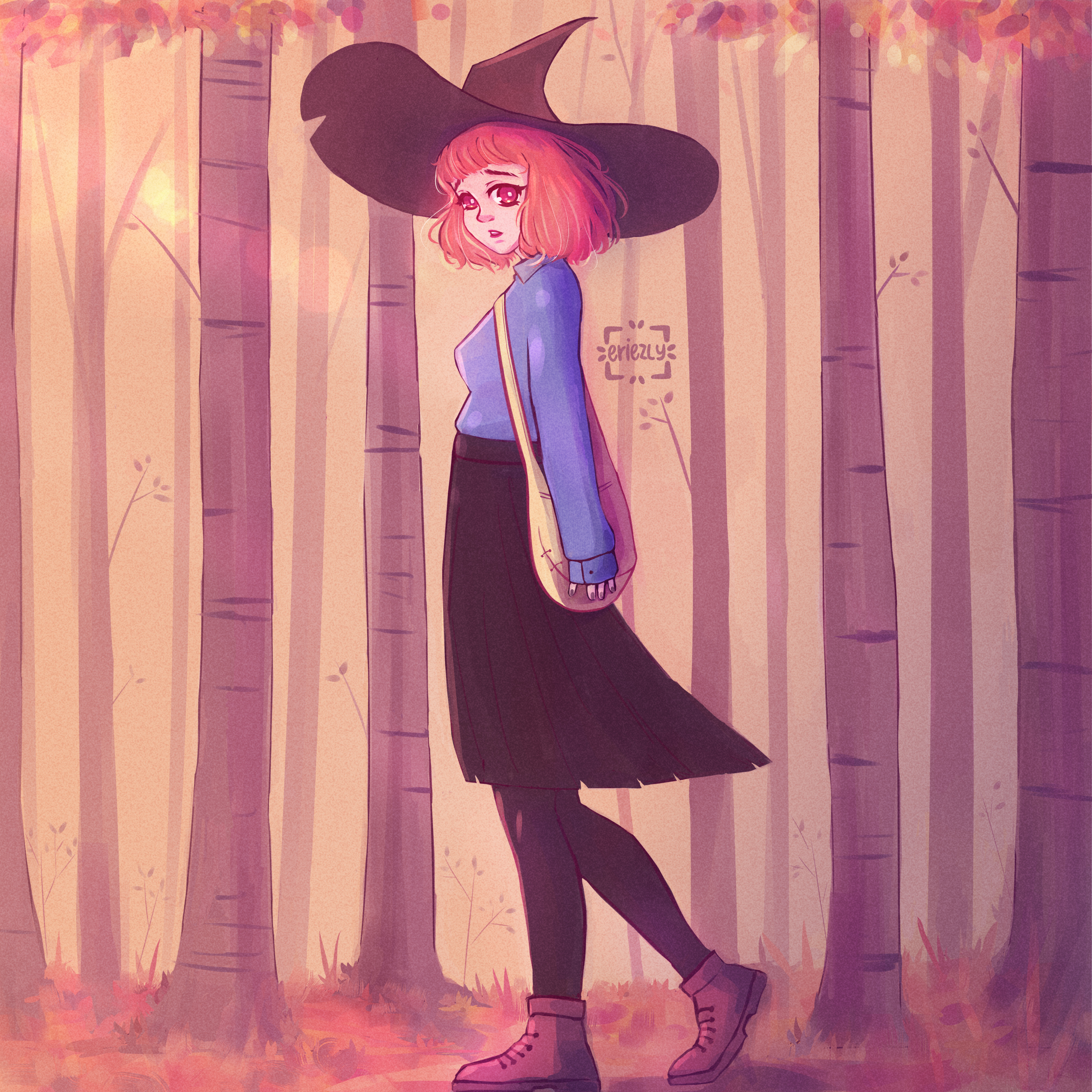 dibujo bruja por eriezly