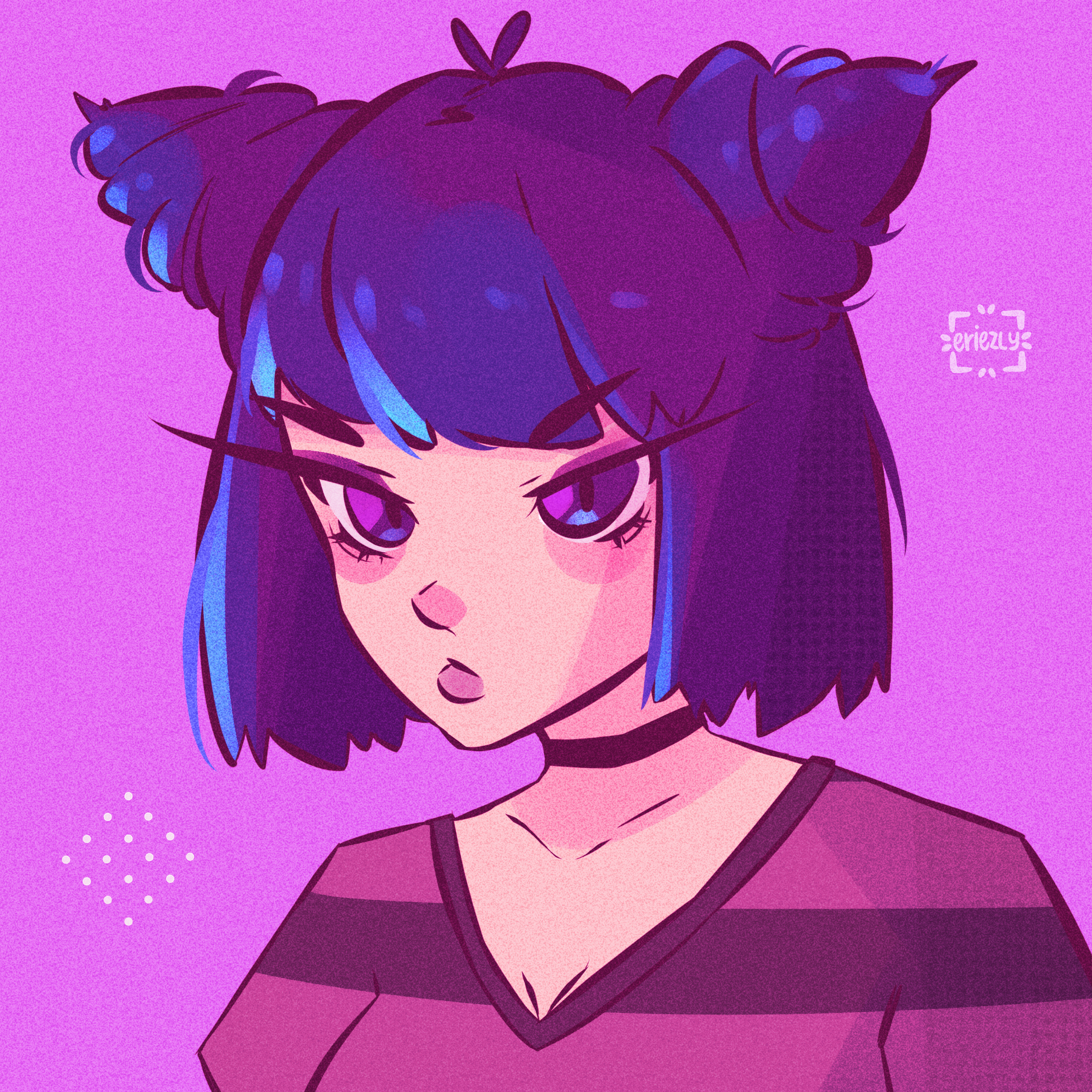dibujo chica gotica por eriezly